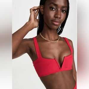 Lspace Red Bikini Top